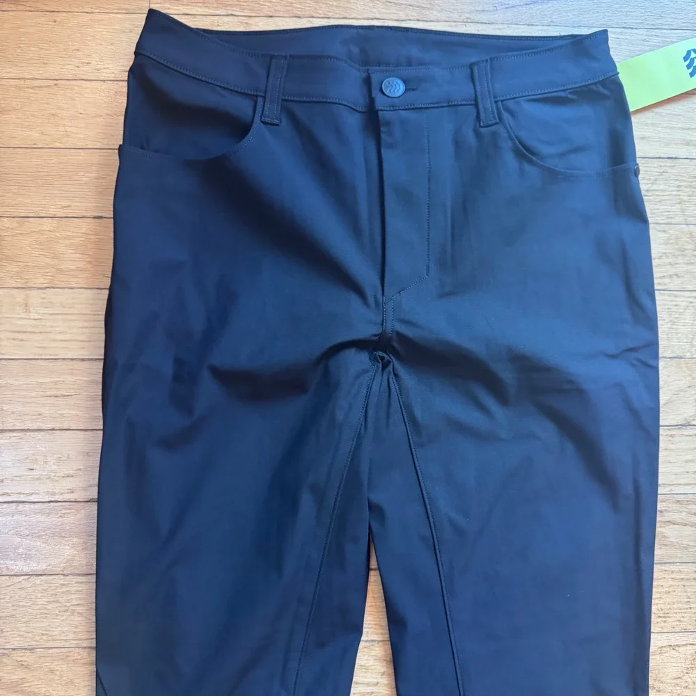 All In Motion Mens 360 Lifestyle Slim Fit 5-Pocket Pants Black 30x32 UPF 50+